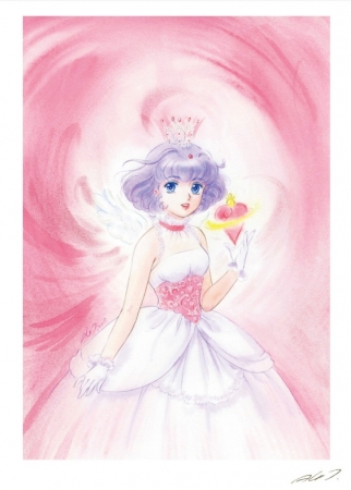 「魔法の天使クリィミーマミ」を中心に、デビュー40周年を迎えた高田明美のアニメ作品の版画や書下ろし原画、イベント限定品等を販売