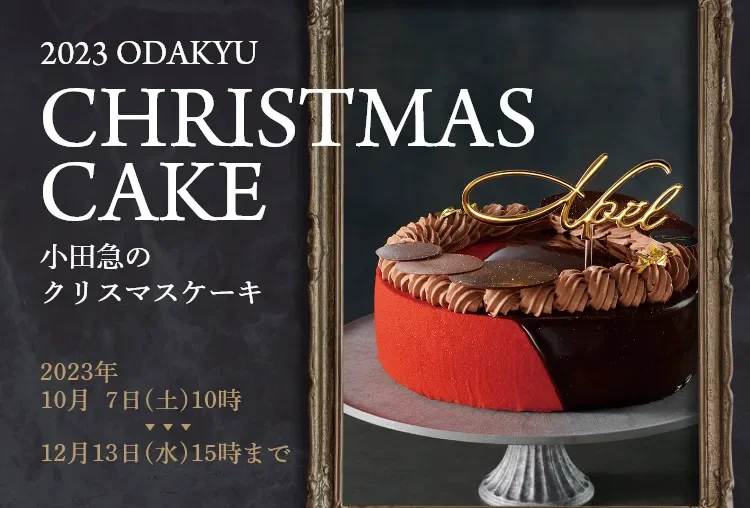 小田急百貨店ロマンスカーモチーフのクリスマスケーキ