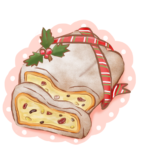 デパートでクリスマスに人気のドイツの伝統菓子「シュトーレン」