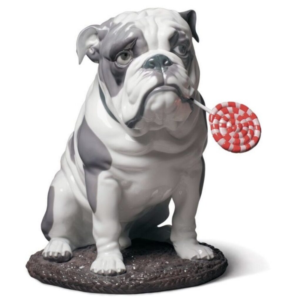 リヤドロ「ブルドッグとロリポップ」（DOG＆CANDYコレクション）