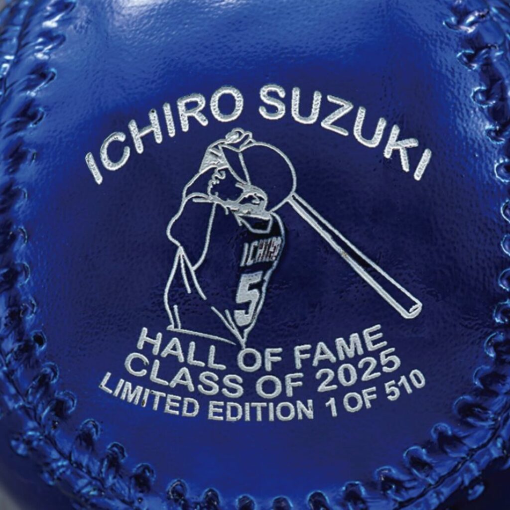イチロー 2025アメリカ野球殿堂入り特別記念 直筆サインボール 記念ボール付きセット