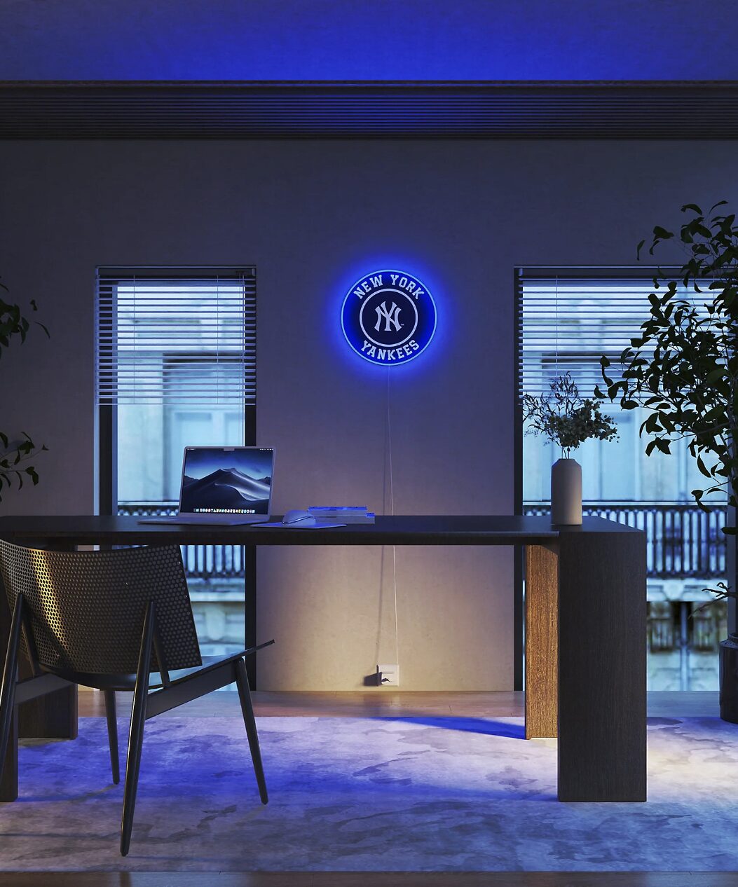 LEDネオンサイン NY Yankees Rounded Logo