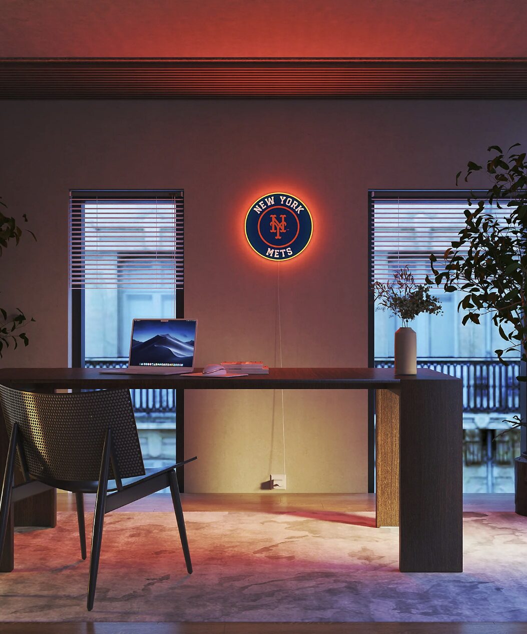 【受注商品】LEDネオンサイン New York Mets Rounded Logo