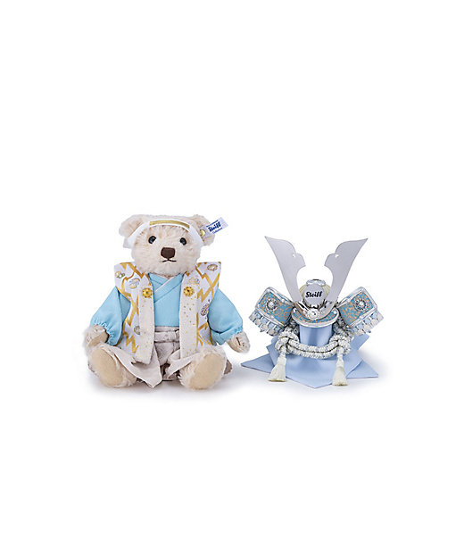 ュタイフ 日本限定 テディベア サムライ「中鍬シルバー」