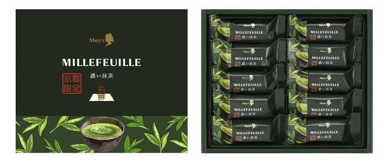 「濃い抹茶ミルフィーユ」メリーチョコレート