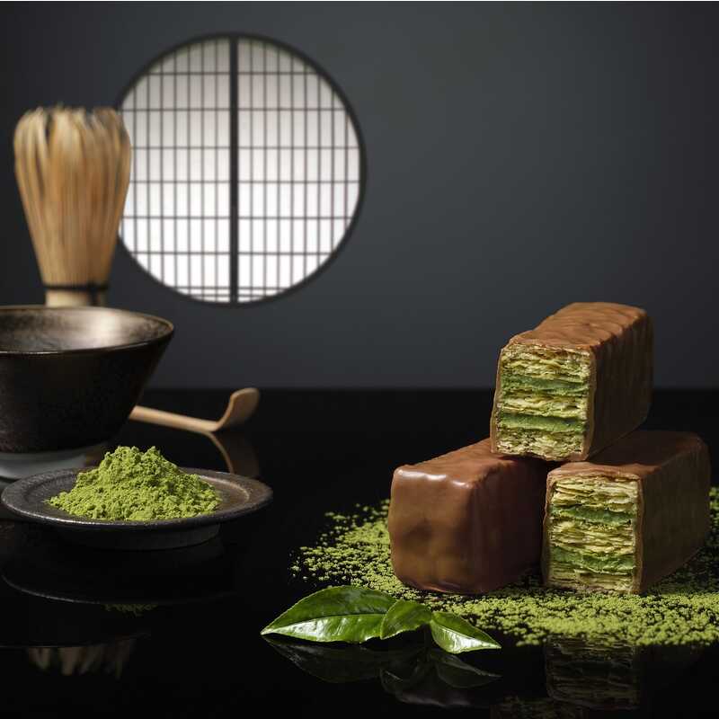 「濃い抹茶ミルフィーユ」メリーチョコレート